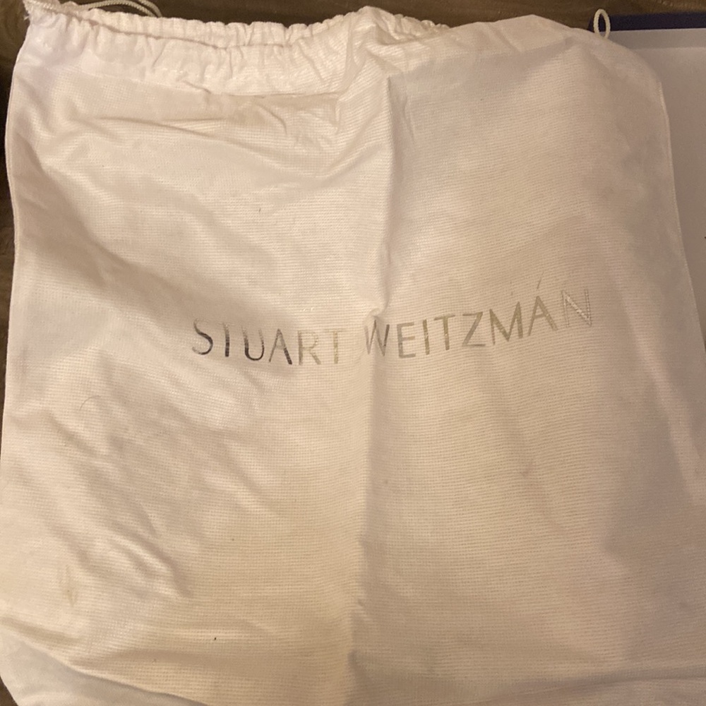 Stuart Weitzman Hijinx Slate Suede Block Heels Si… - image 6